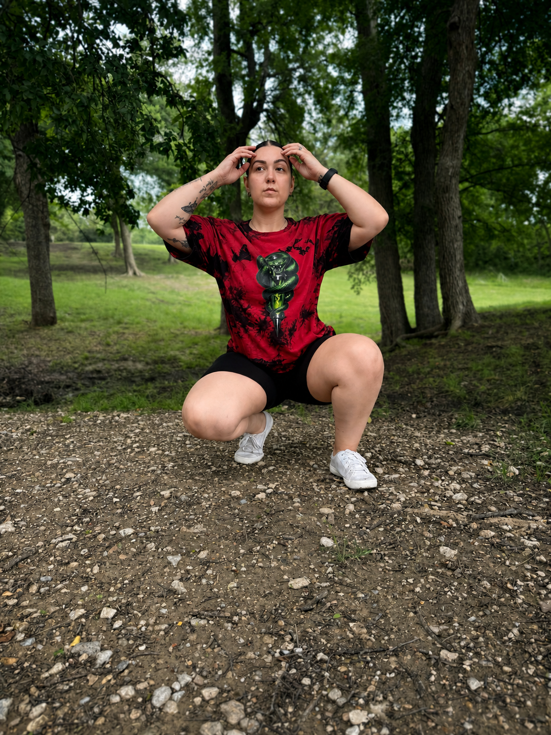 Venom Icon Tie-Dye Tee – Red & Black Unisex