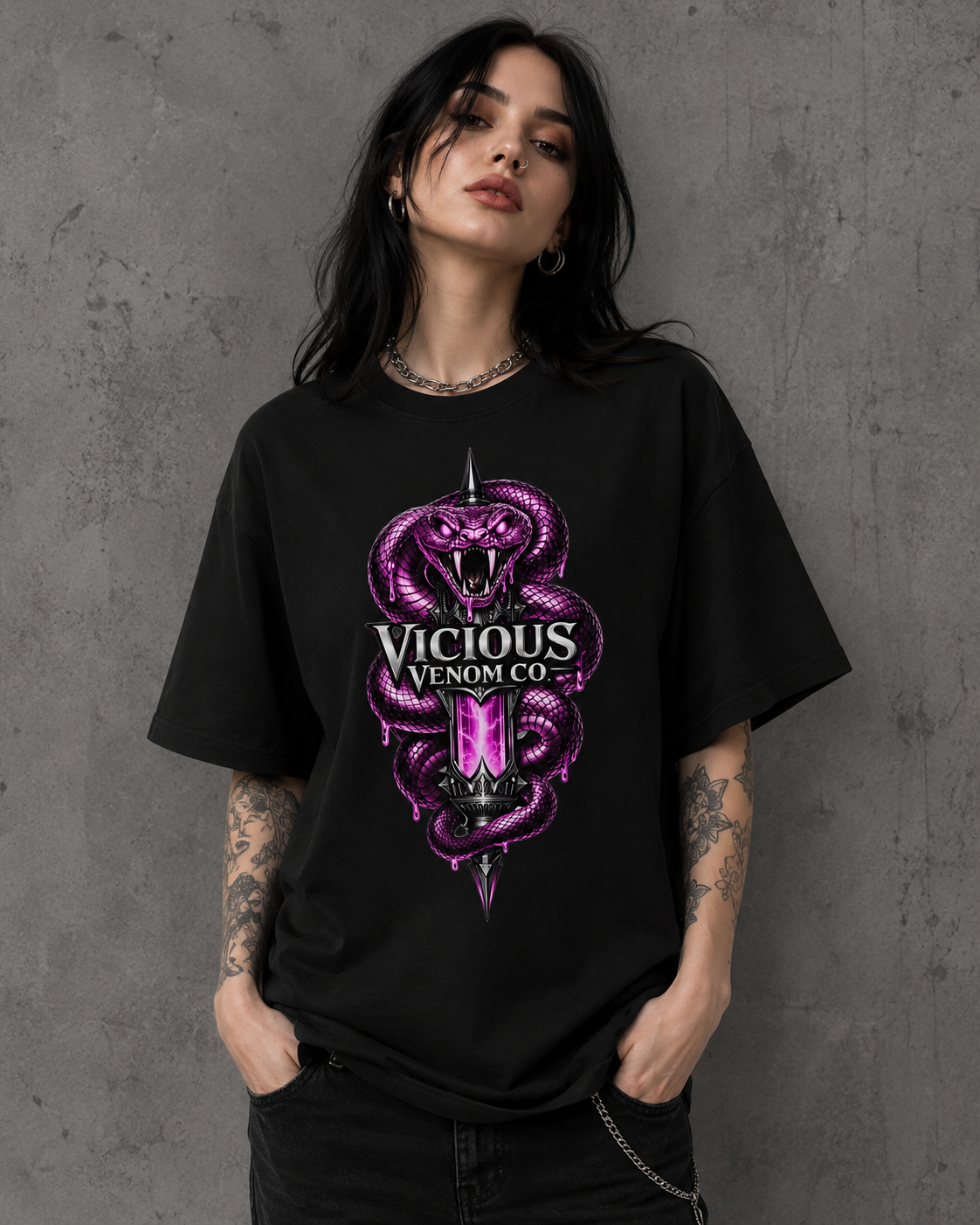 Vicious Venom Co Logo Graphic Tee