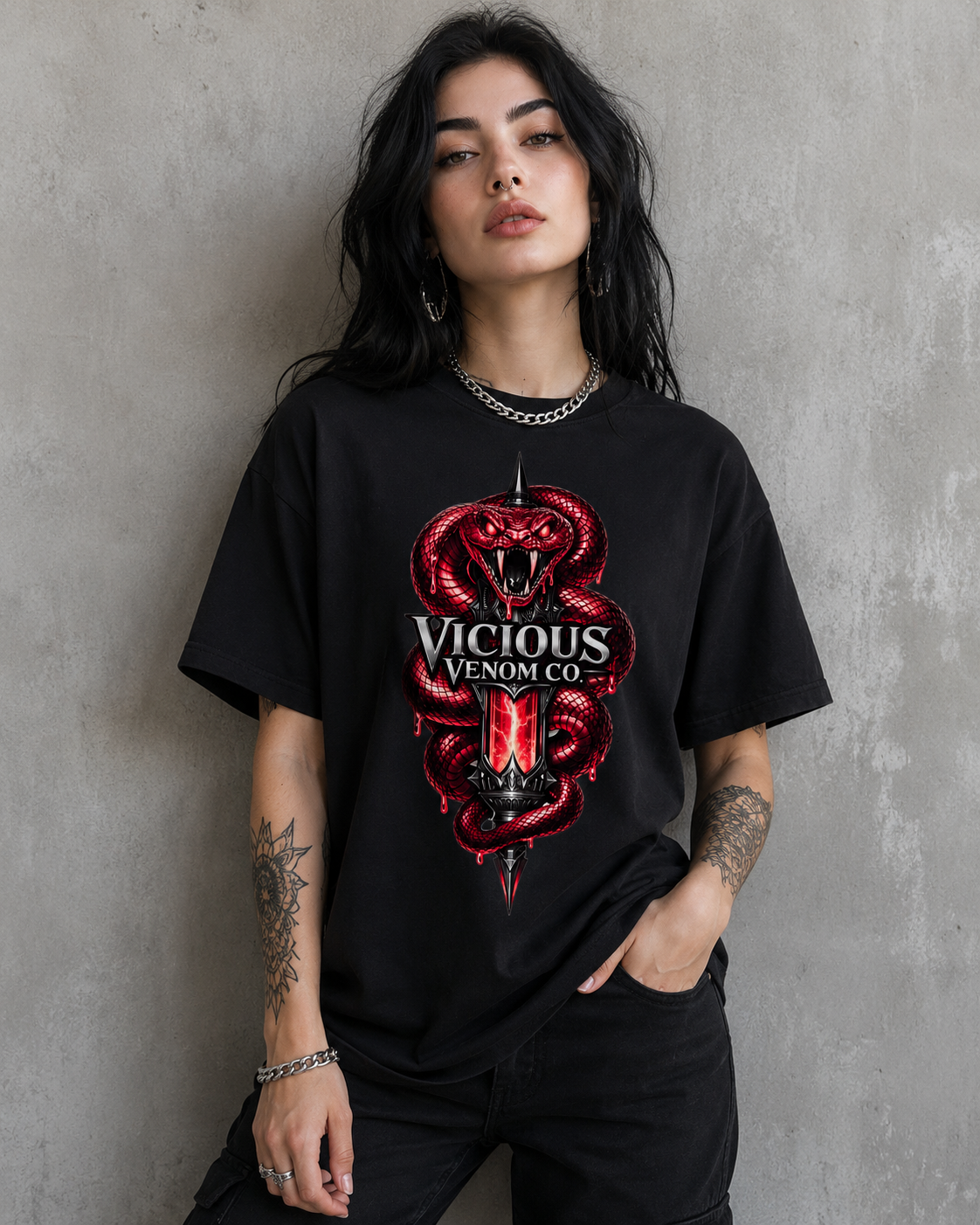 Vicious Venom Co Logo Graphic Tee