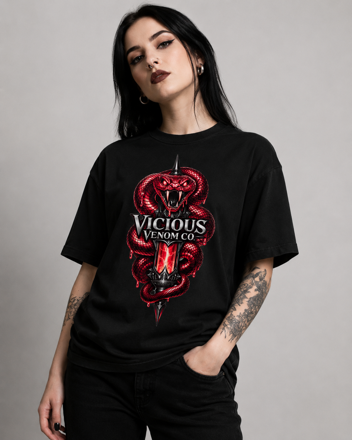 Vicious Venom Co Logo Graphic Tee
