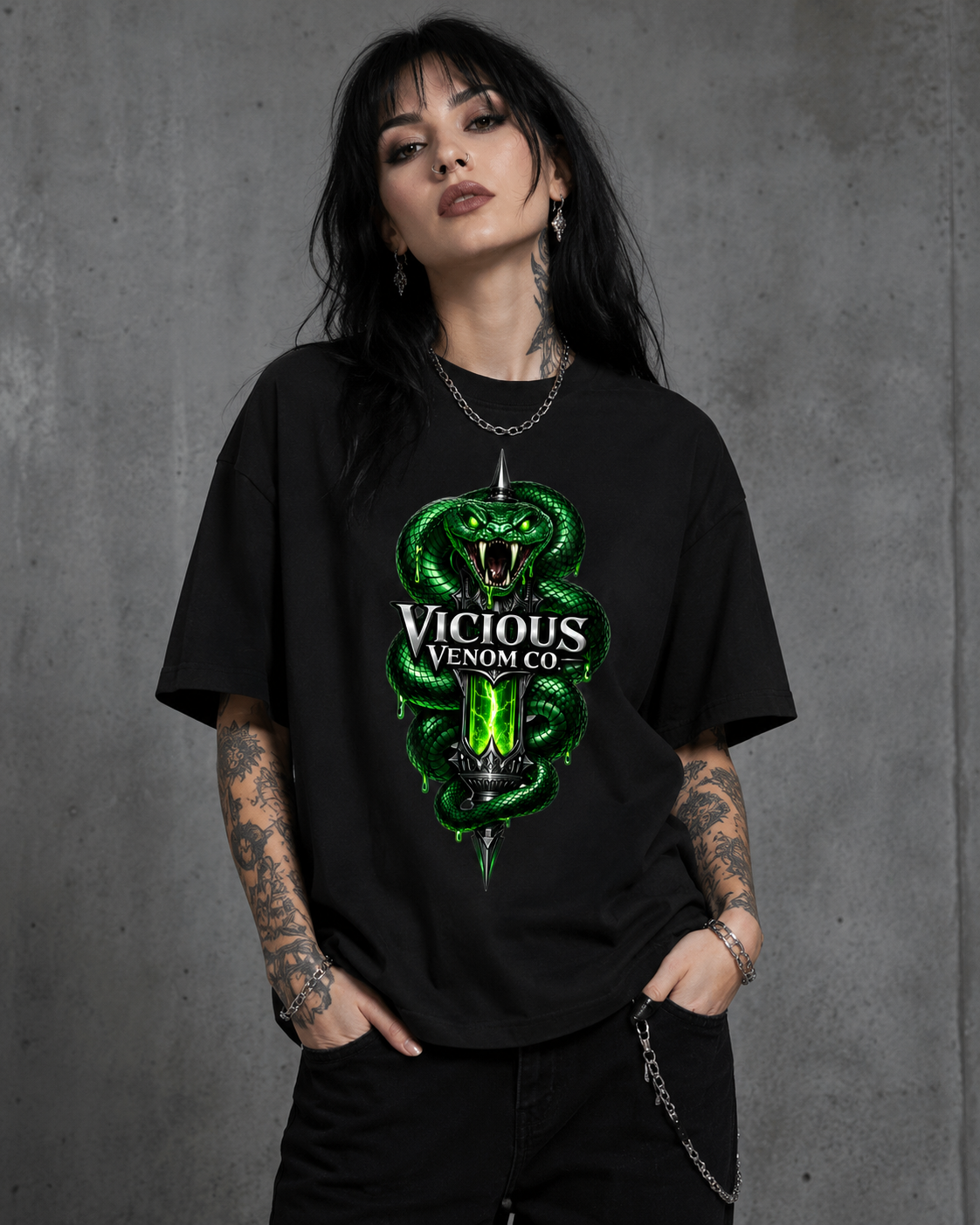 Vicious Venom Co Logo Graphic Tee