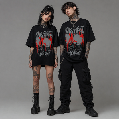 Unisex D*e First Then Quit Graphic Tee