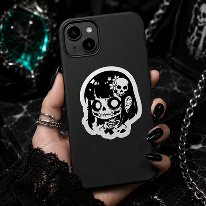 Goth Zombie Girl Waterproof Vinyl Sticker