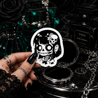 Goth Zombie Girl Waterproof Vinyl Sticker