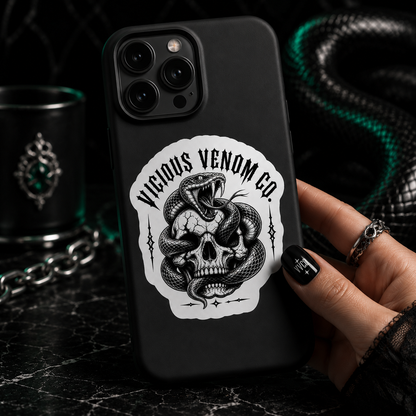 Vicious Venom Skull Snake Sticker