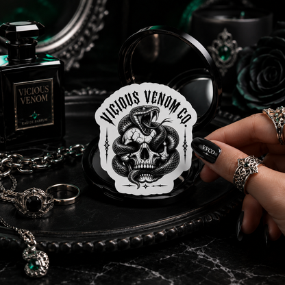 Vicious Venom Skull Snake Sticker